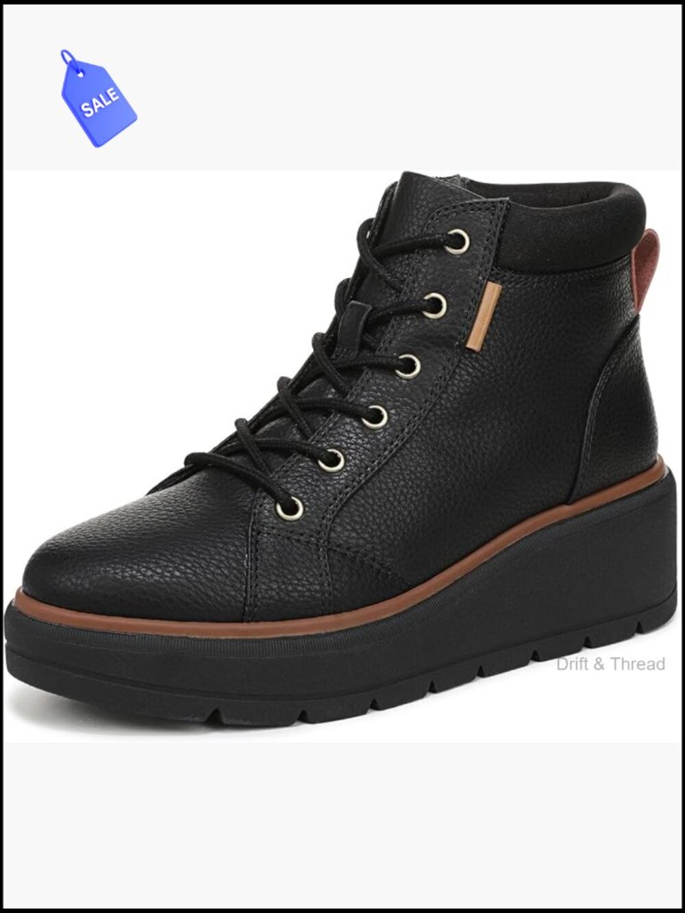 Women's Comfortable Lace-Up Ankle Boots with Wedge Sole